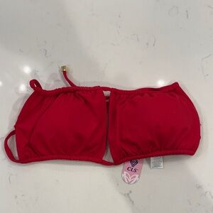 Cupshe Vibrant Red Bikini Top